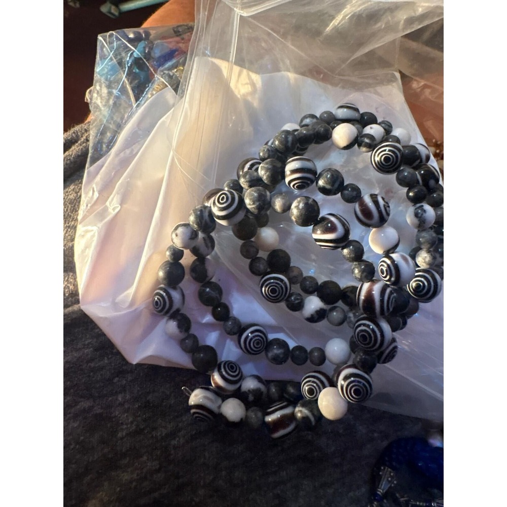 Evil‎ Eye Dzi African Bead Bracelet Wrap